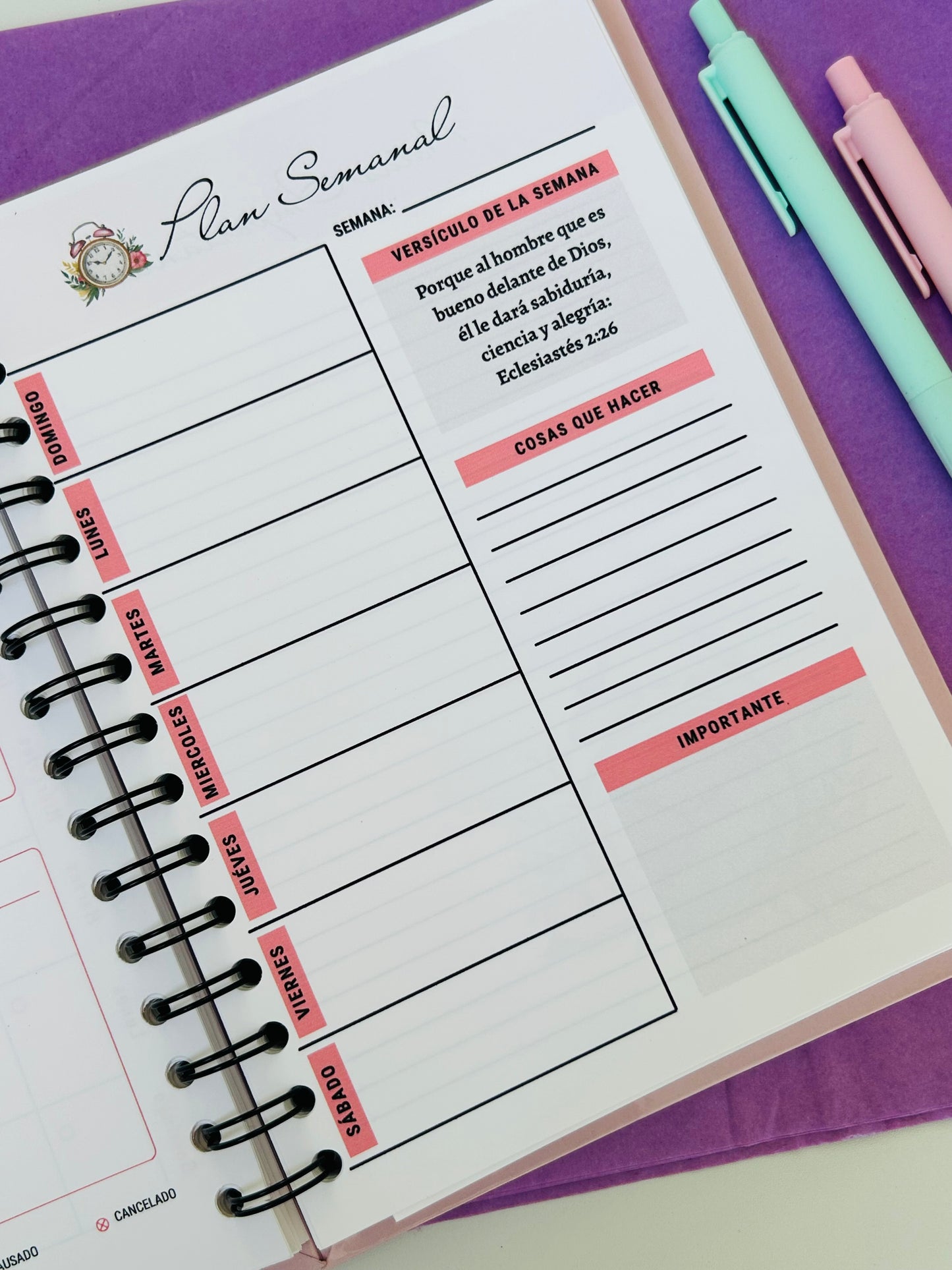 Agenda Eclesiastés Personalizada